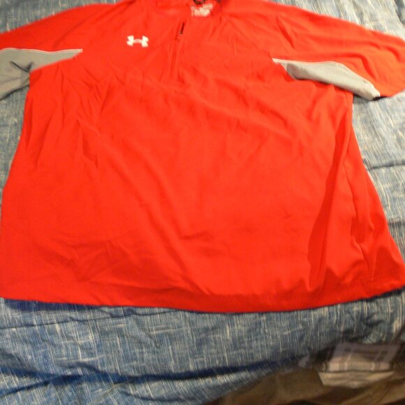 UNDER ARMOUR POLO SHIRT ORANGE,MEDIUM - Picture 1 of 3
